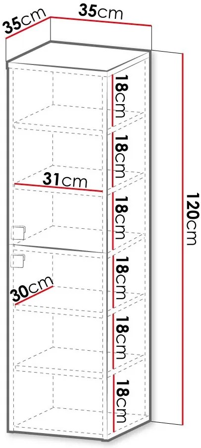 Вертикален шкаф за баня Gariano plus-Gkri