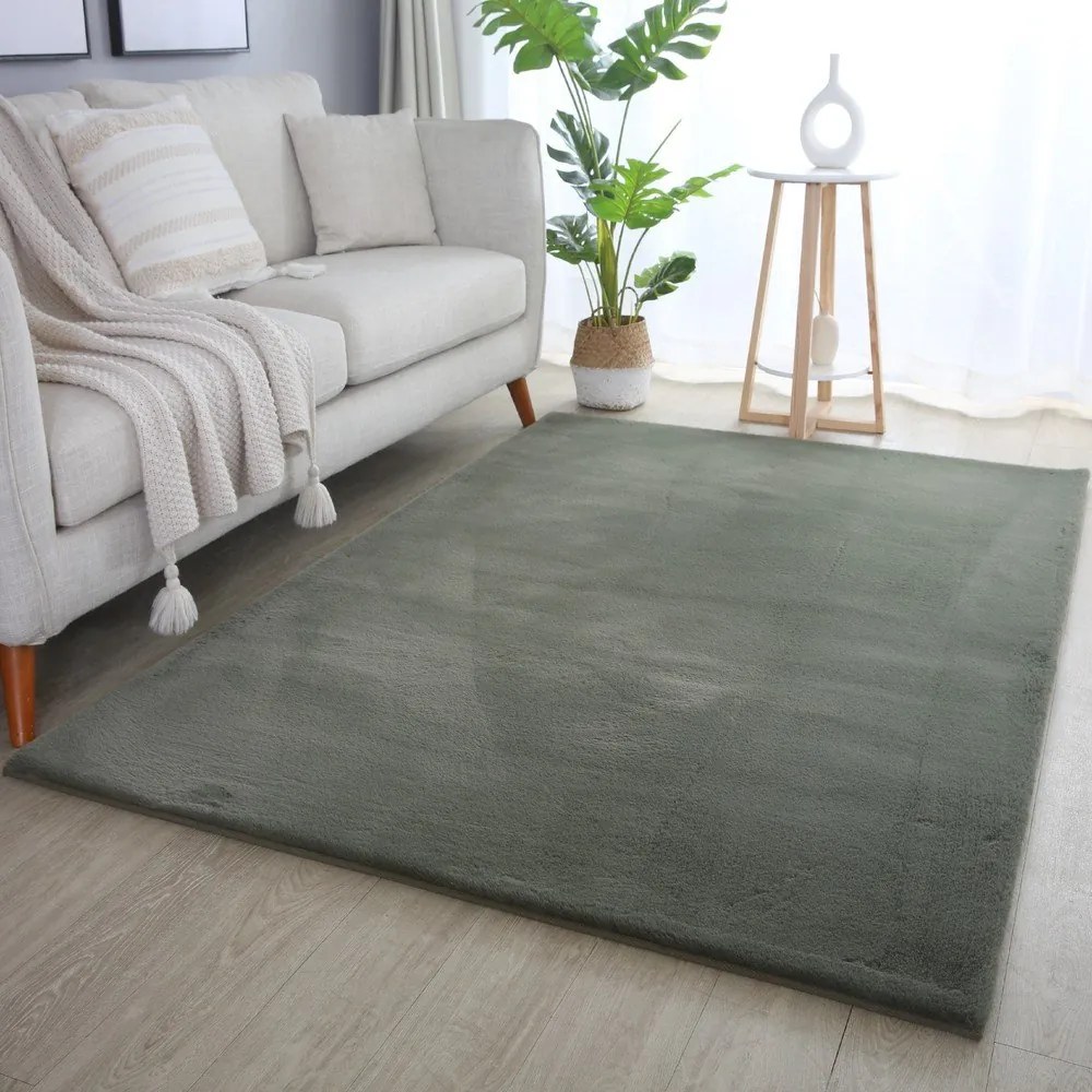 Зелен килим подходящ за пране 160x230 cm Pouffy – Ayyildiz Carpets