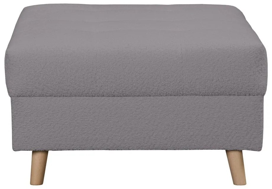 Тъмносива табуретка от плат букле Ariella - Ropez