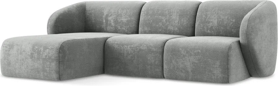 Сив шенилов ъглов диван (ляв ъгъл) Lani – Makamii
