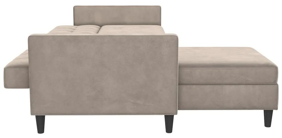 Бежов кадифен ъглов диван Hartford – Støraa