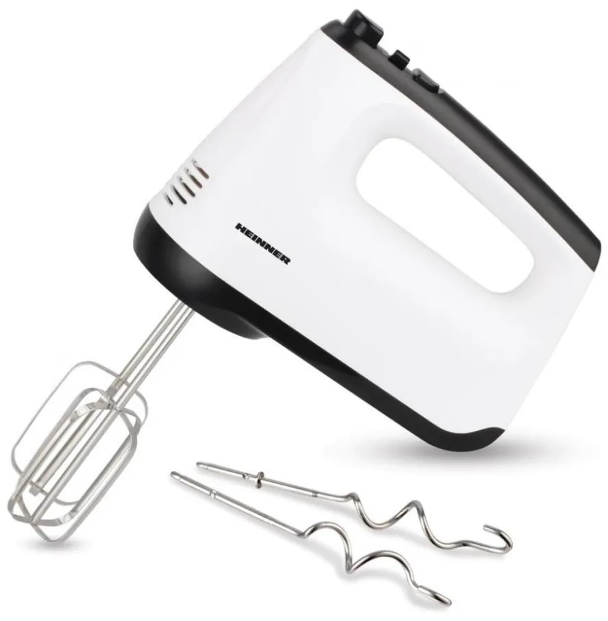 Heinner HM-400WHBK - Ръчен миксер 400W/230V бял/черен