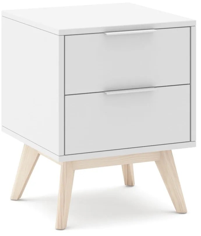Бяло нощно шкафче Campus - Marckeric