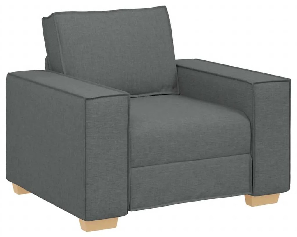 4104961 vidaXL Диван-фотьойл, тъмносив, 60 см, плат