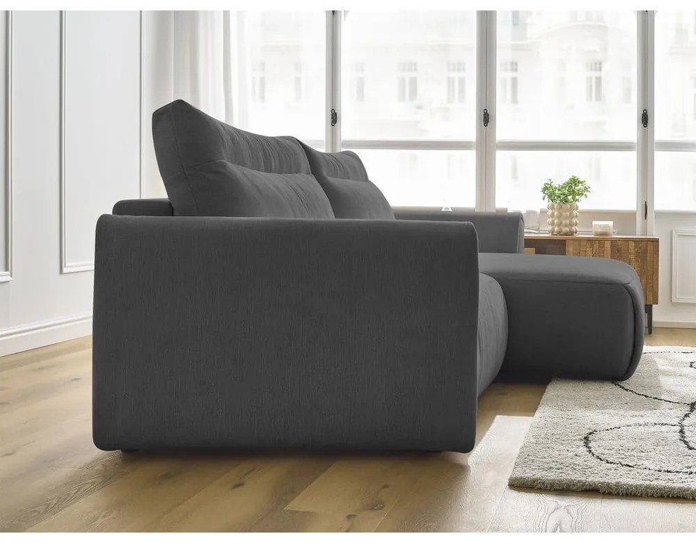 Сив ъглов диван Aden – Bobochic Paris