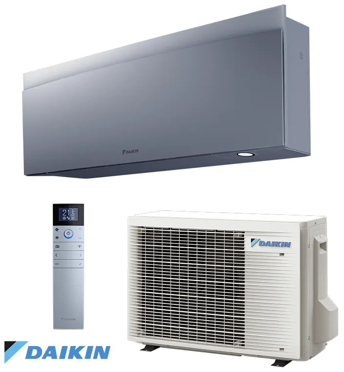 Инверторен климатик Daikin Emura 3 FTXJ20AS + RXJ20A, 7000 BTU, 15 м2, A+++, Wi-Fi, R-32, Тъмносив