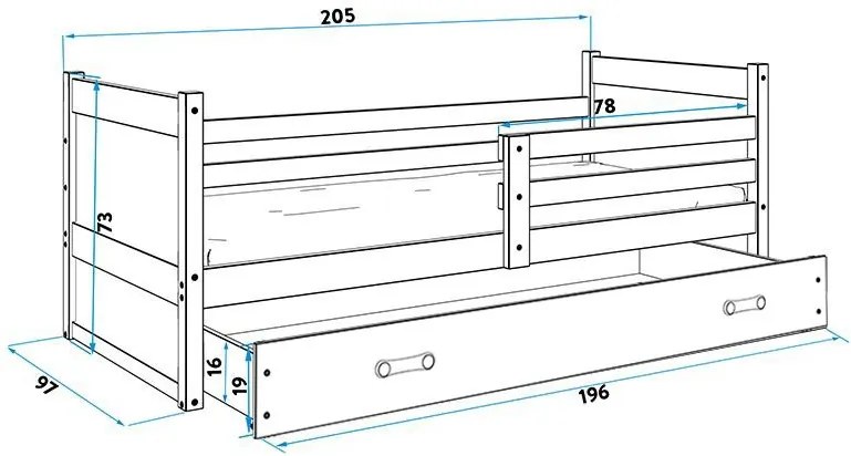 Легло Riccon-Γραφίτης-200 x 90
