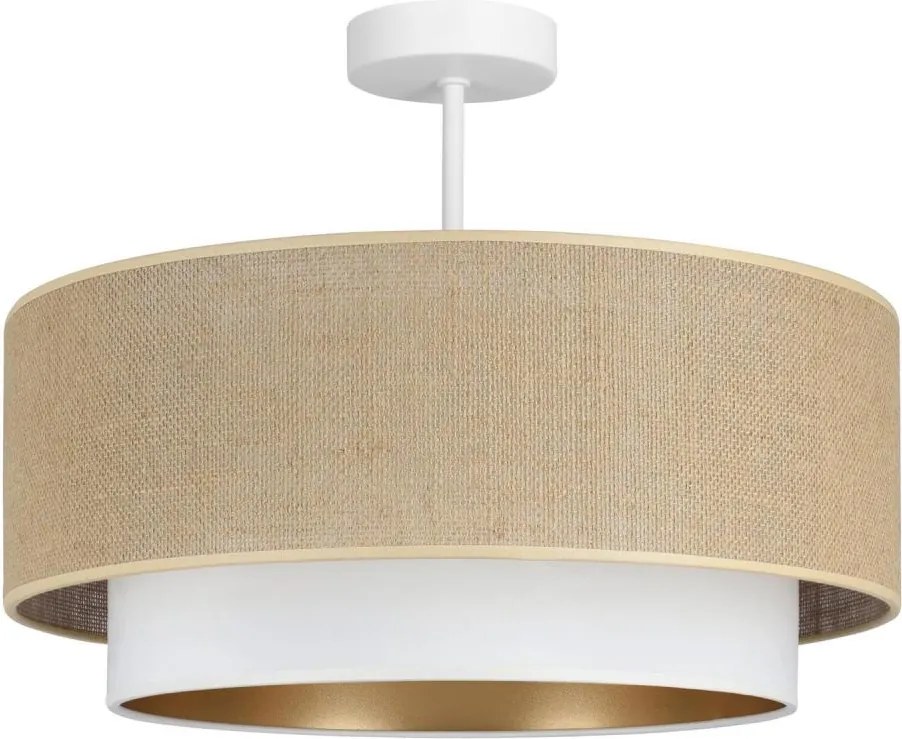 Плафон SARTA 1xE27/60W/230V Ø 45 см бял/юта