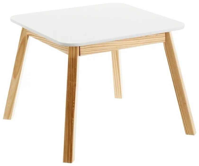 Детска маса с бял плот 55x55 cm - Casa Selección