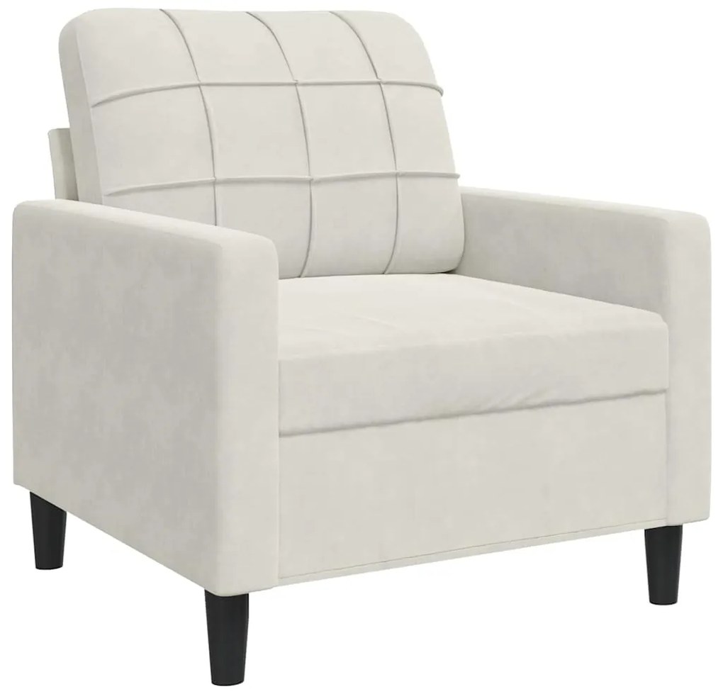 4007612 vidaXL Кресло, кремаво, 60 см, кадифе