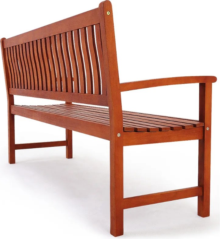 Градинска пейка от евкалиптова дървесина 152 cm