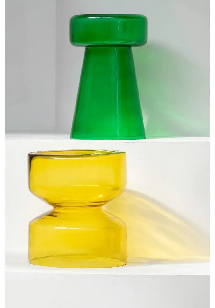 Стъклена кръгла странична масичка ø 35 cm Doble – Leitmotiv