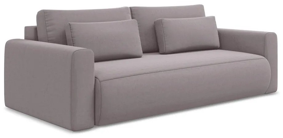 Кадифен разтегателен диван с място за съхранение в цвят лавандула 238 cm Kapua – Makamii