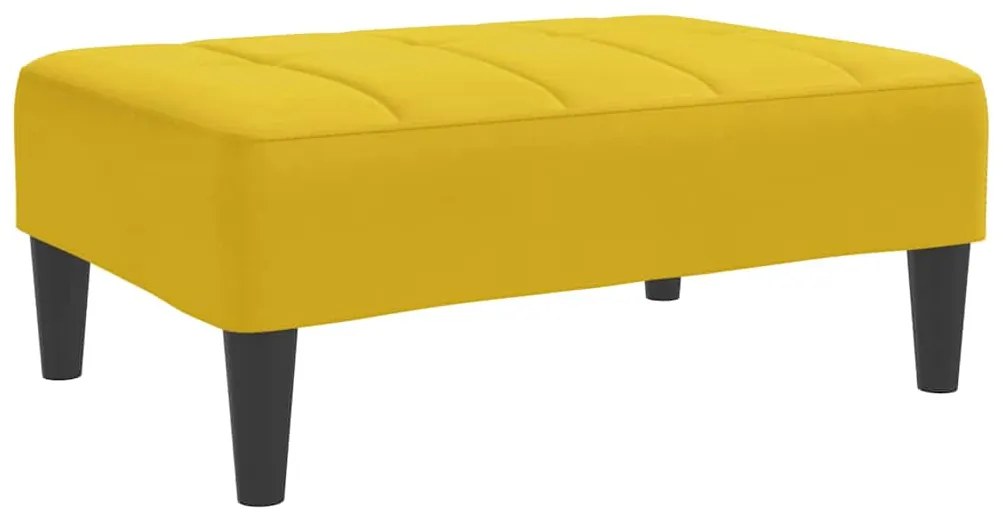 4007388 vidaXL Табуретка, жълта, 77x55x31 см, кадифе