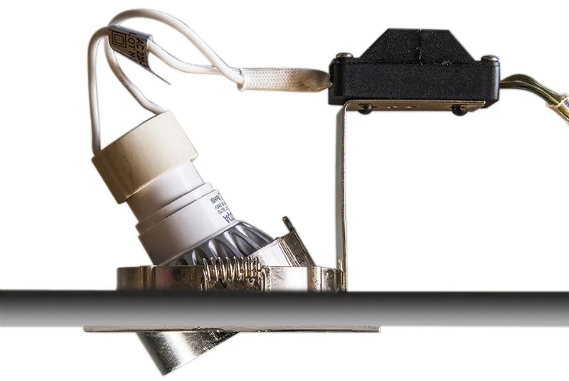 Модерен вграден прожектор стомана наклоняем комплект от 10 - Edu