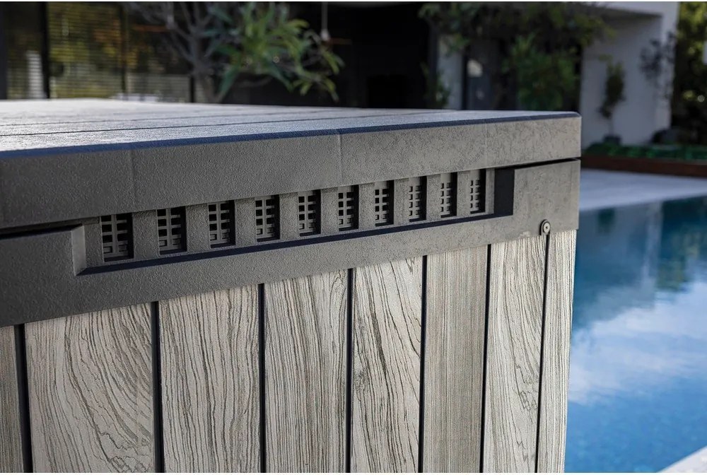 Сива пластмасова градинска кутия за съхранение Deco – Keter