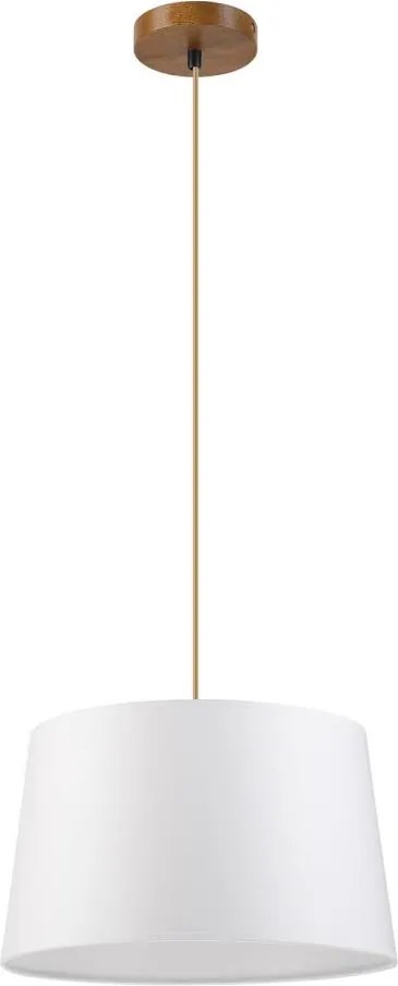 Полилей на кабел AIDA, 1xE27/60W/230V, Ø 35 cm, дъб/кафяв/бял