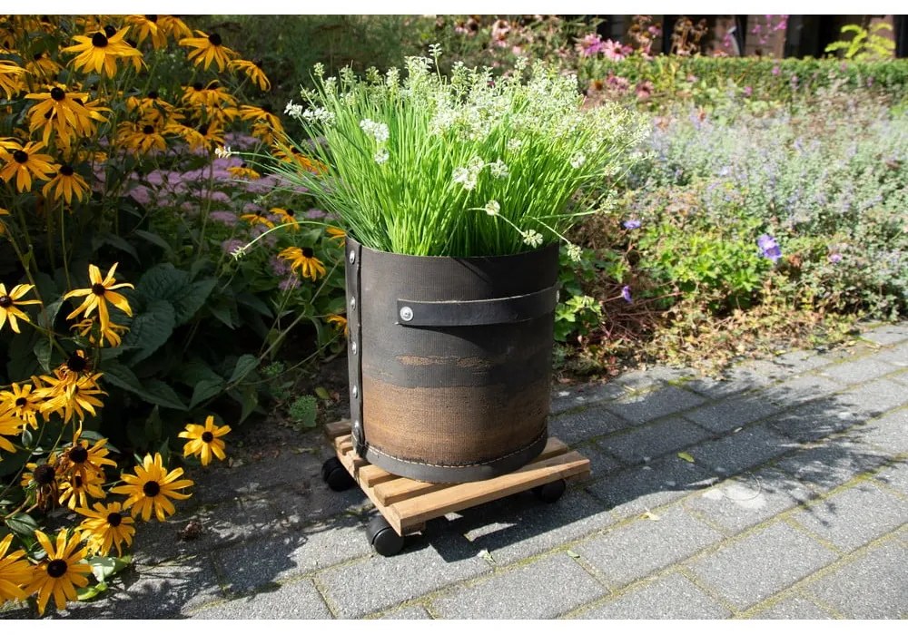 Дървена подвижна стойка за саксии (височина 8 cm) Indoor & Outdoor – Esschert Design