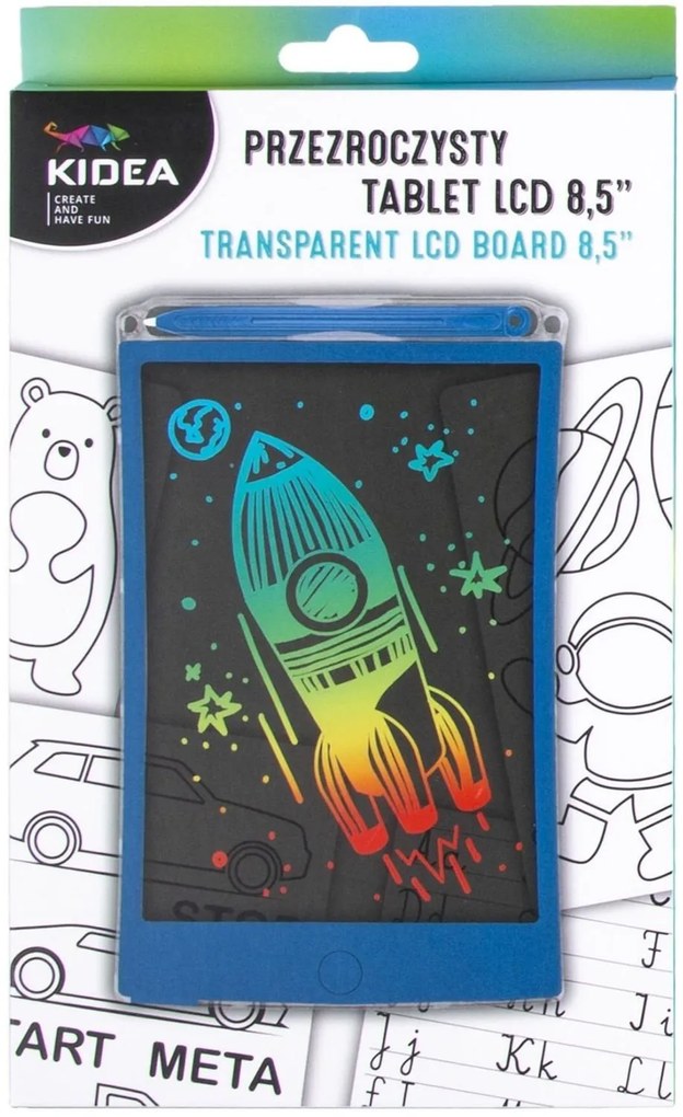 Kidea - Прозрачен LCD таблет Син 90266