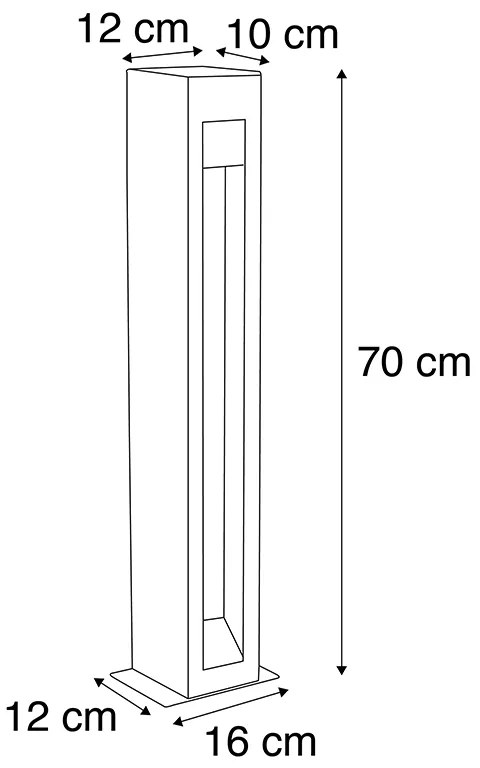 Модерна външна подова лампа базалт 70 см - Sneezy