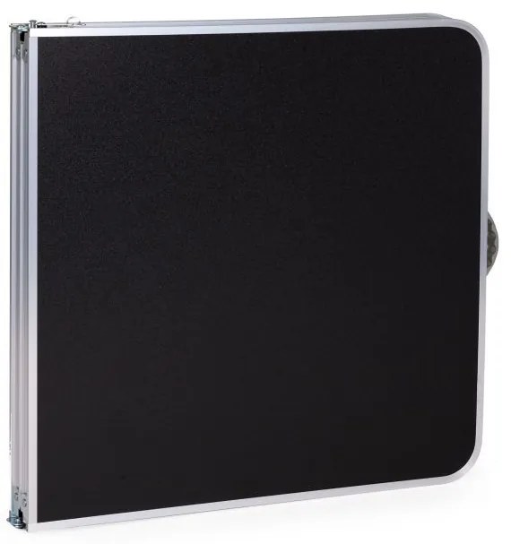 Сгъваема маса за кетъринг 119,5 x 60 cm черна с 4 стола