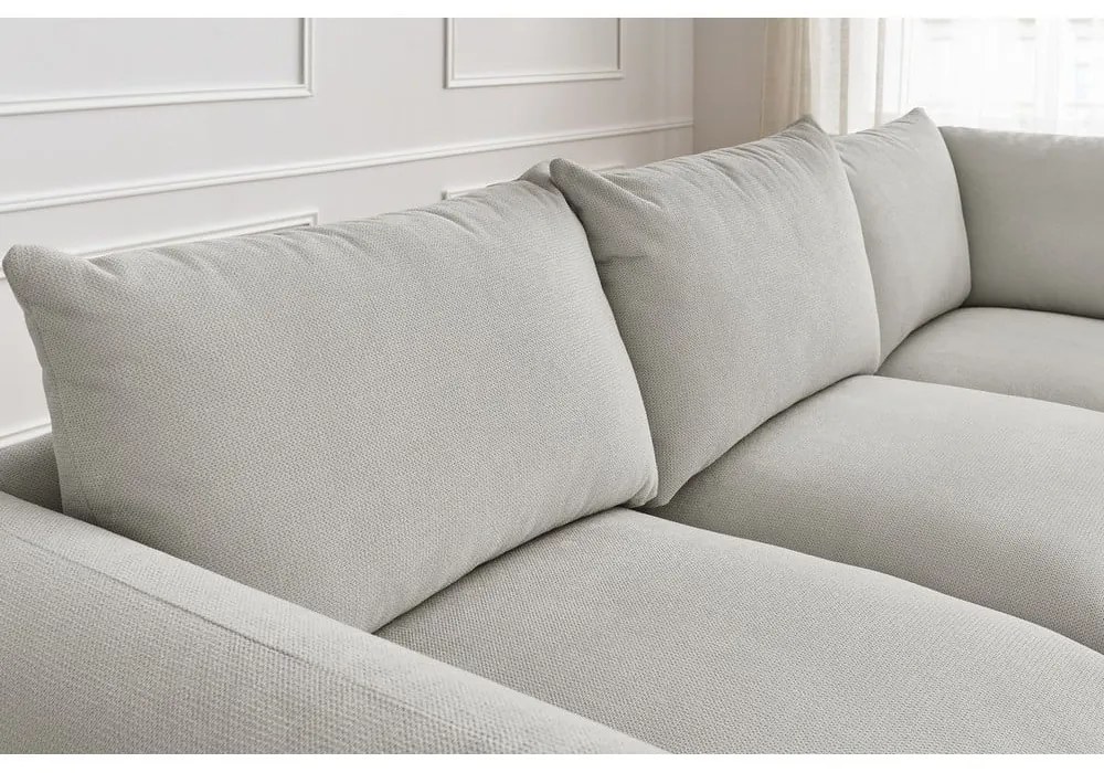 Светлосив ъглов диван Ernest – Bobochic Paris