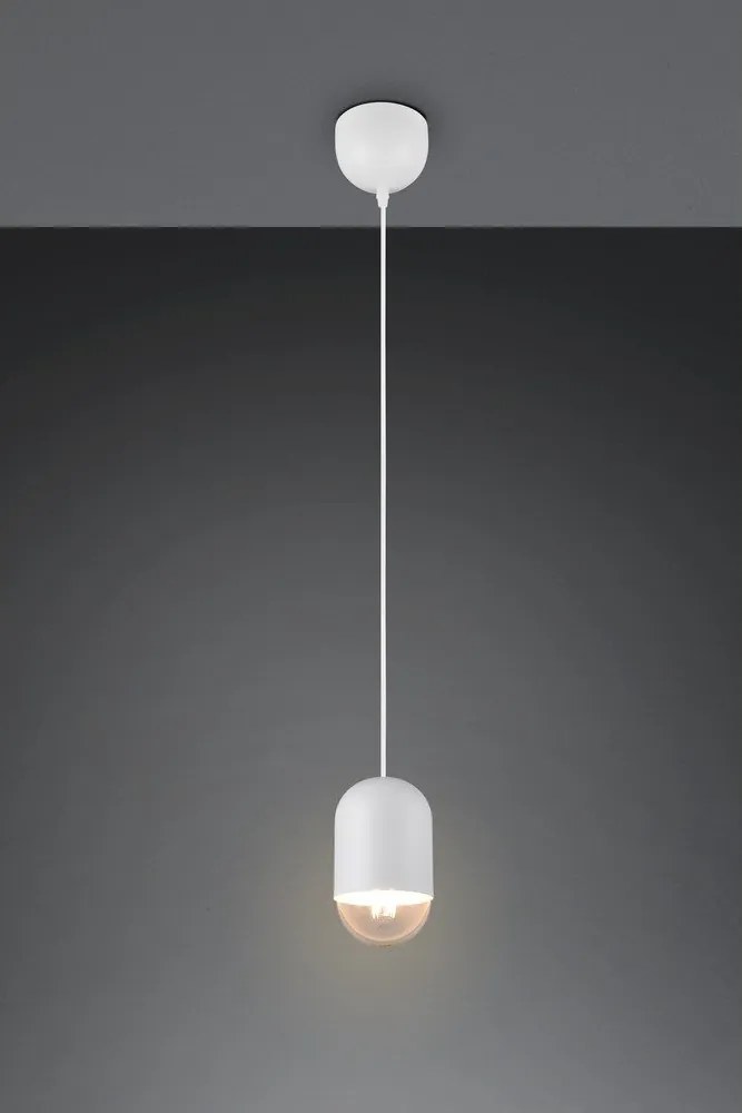 Бяло метално висящо осветително тяло ø 11 cm Nara – Reality