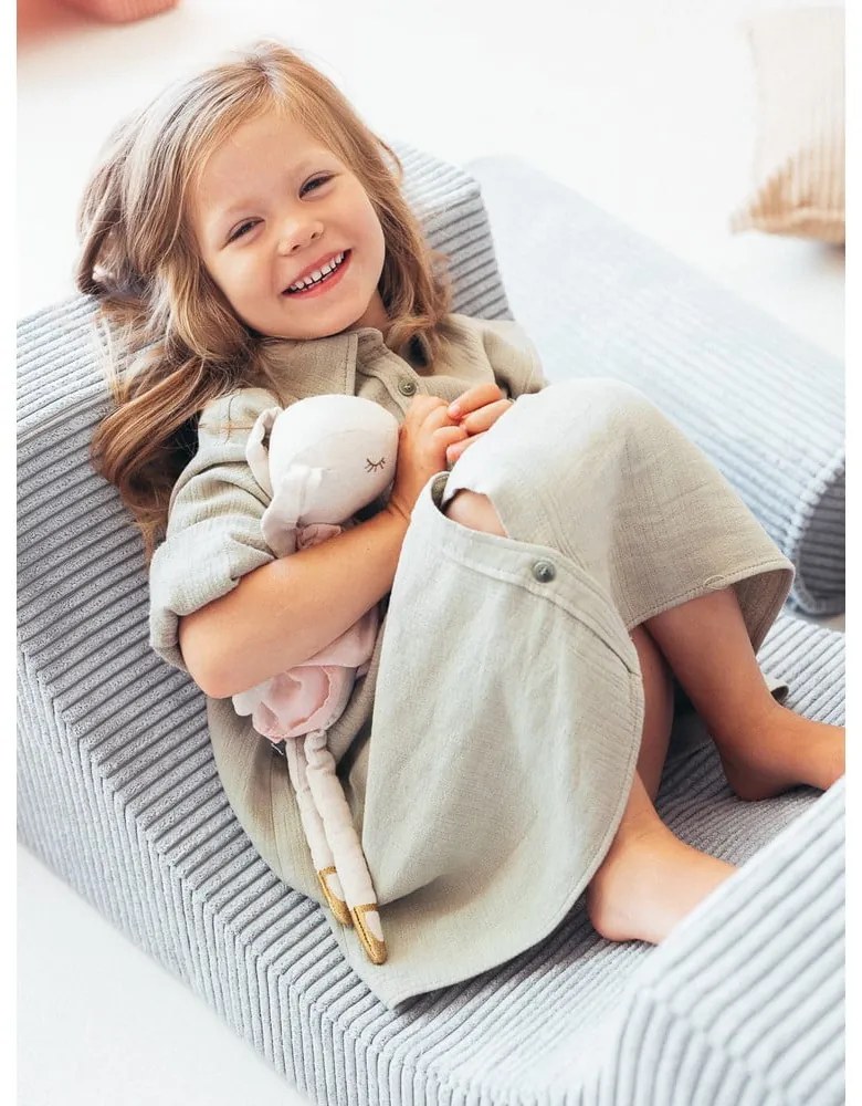 Велурено игрище от пяна в цвят мента 75x49x37 cm Rainbow Montessori – Wigiwama