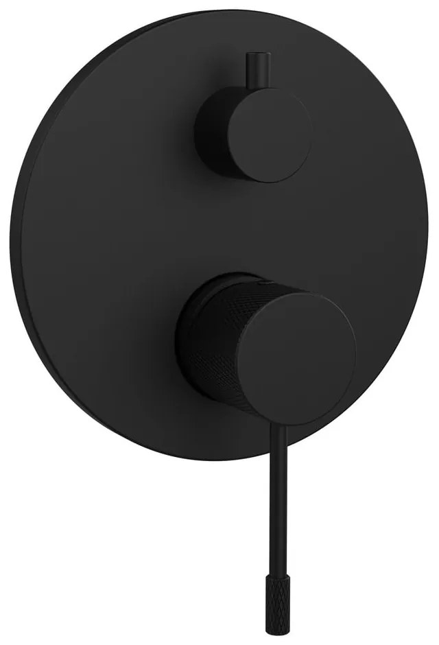 Матово-черна вградена душ батерия (2 изхода) Solaris – Sapho