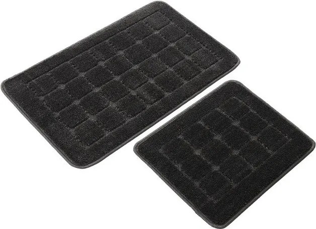 Антрацитни килими за баня в комплект 2 бр. 50x80 cm Kareli – Foutastic