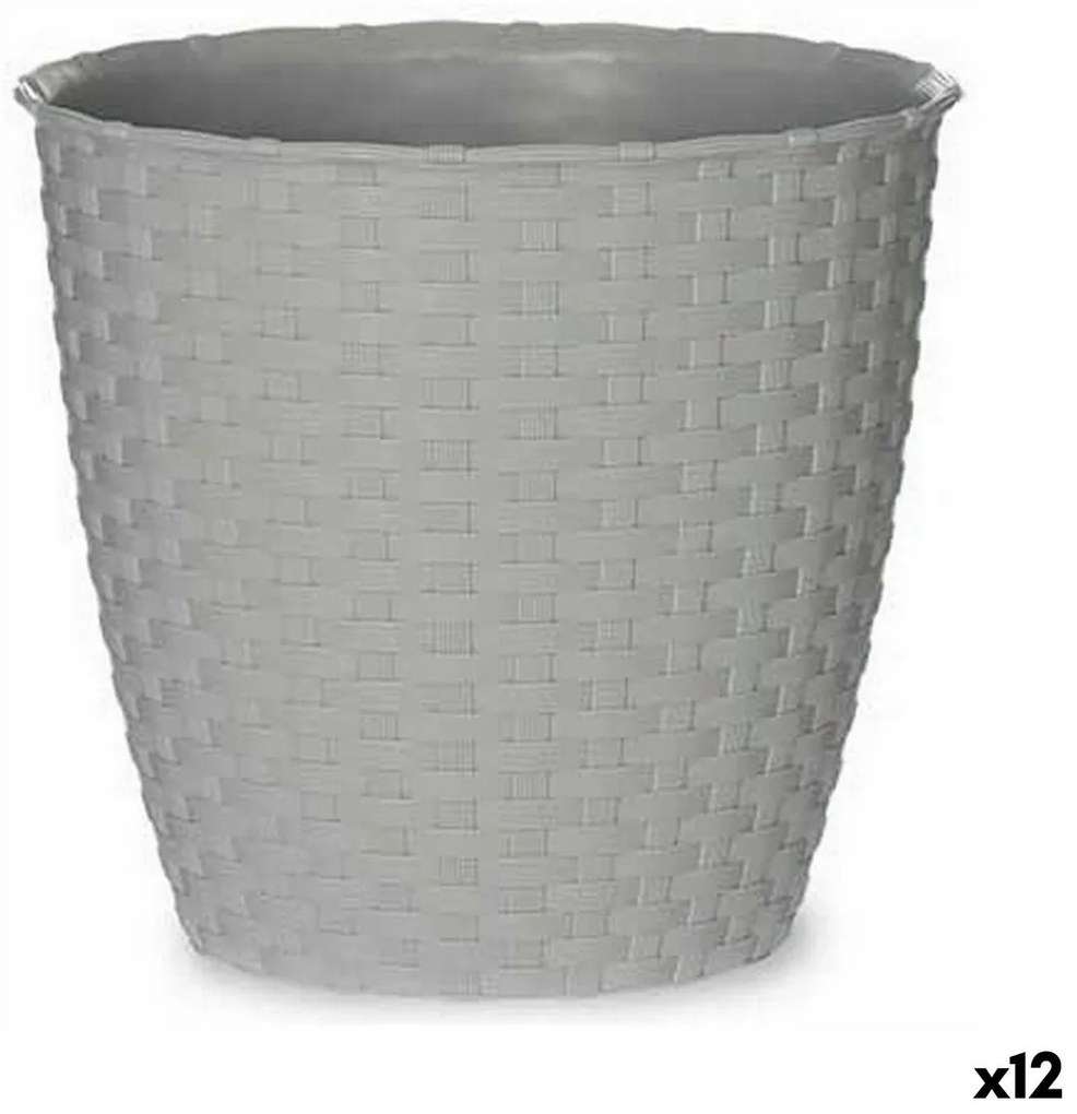 Саксия Stefanplast Сив Пластмаса 19 x 17,5 x 19 cm (12 броя)