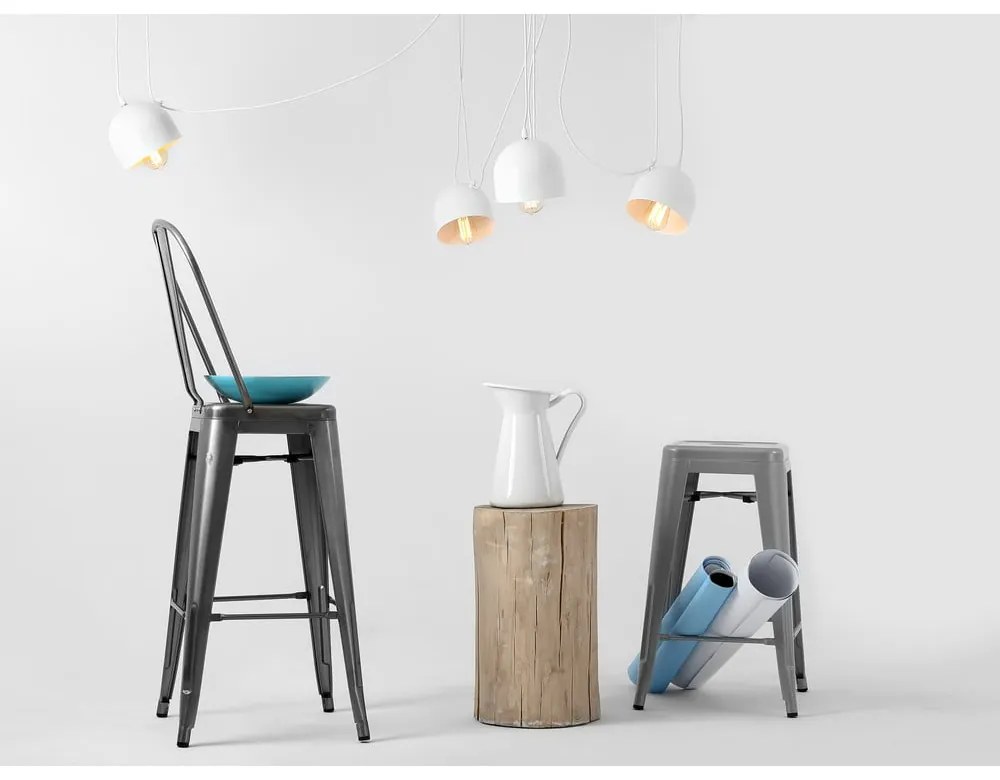 Бяла висяща лампа за 4 крушки Popo - CustomForm