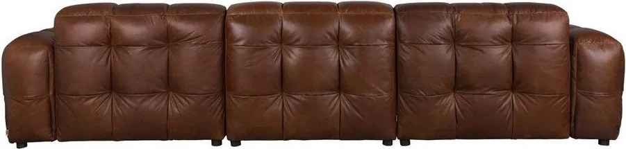 Кафяв кожен модулен диван 364 cm Hackman – Dutchbone