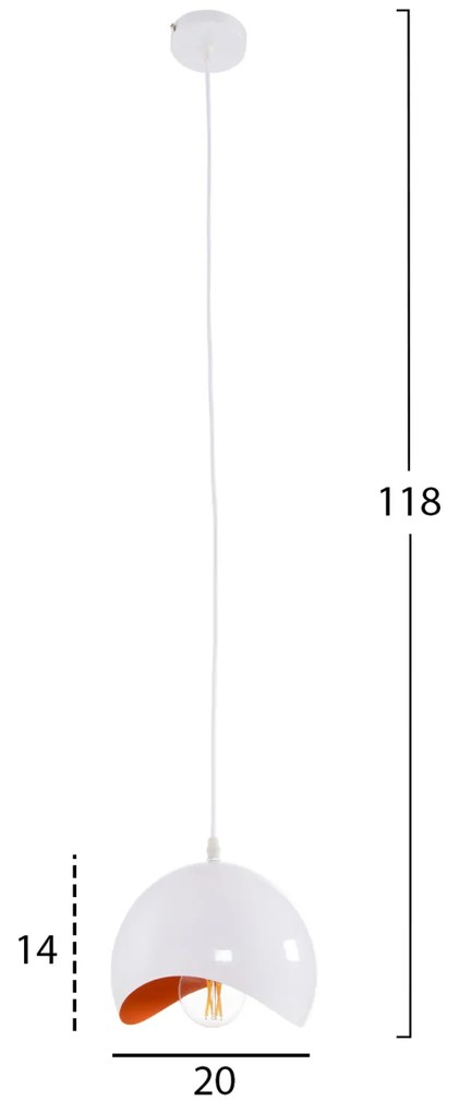 Лампа Сфера I - HM4165.02 цвят бял-оранжев