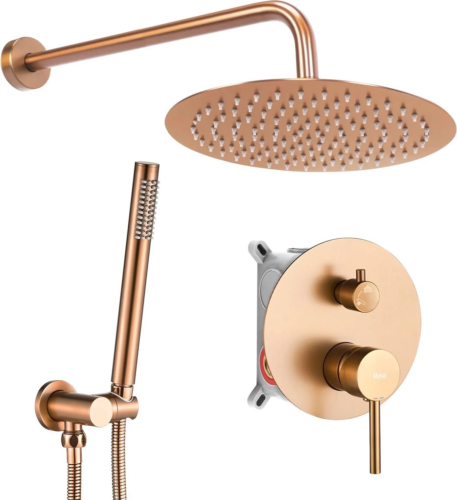Душ система за вграждане Rea Lungo Copper Brush