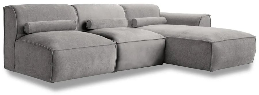 Светлосив ъглов диван (десен ъгъл) Flex Felix – Miuform