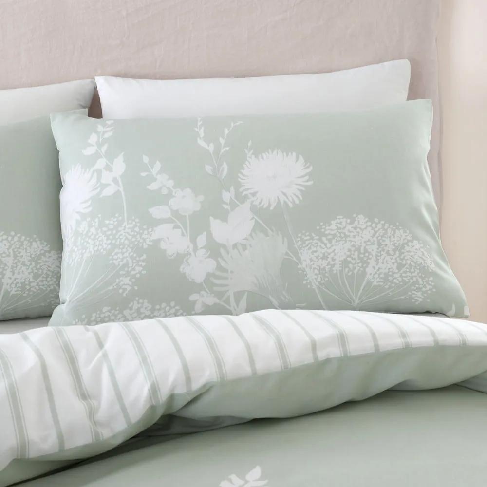 Бяло и зелено спално бельо , 135 x 200 cm Meadowsweet Floral - Catherine Lansfield