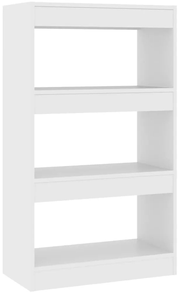 811655 vidaXL Библиотека/разделител за стая бяла 60x30x103 см инженерно дърво