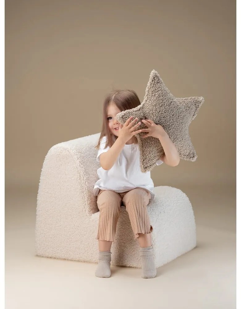 Кремав детски стол от букле Cloud – Wigiwama