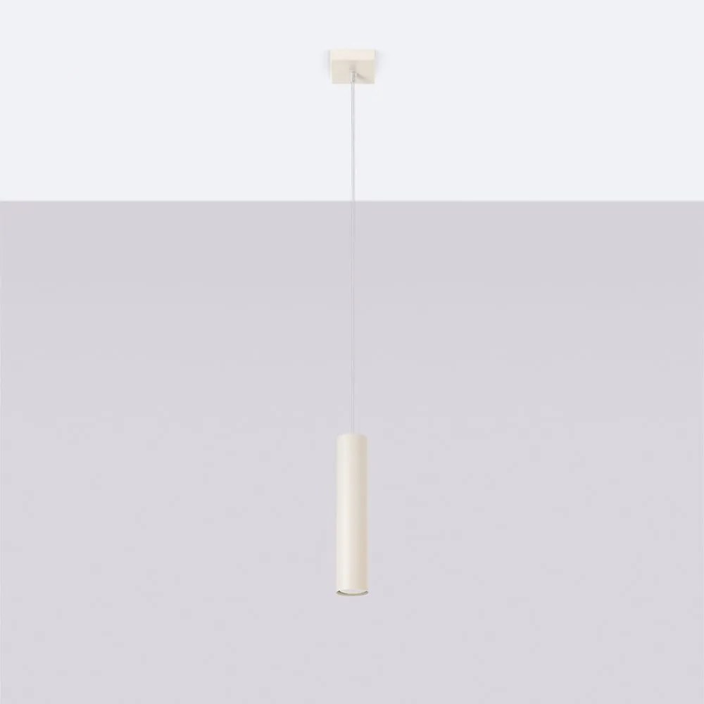 Кремаво висящо осветително тяло ø 8 cm Castro – Sollux