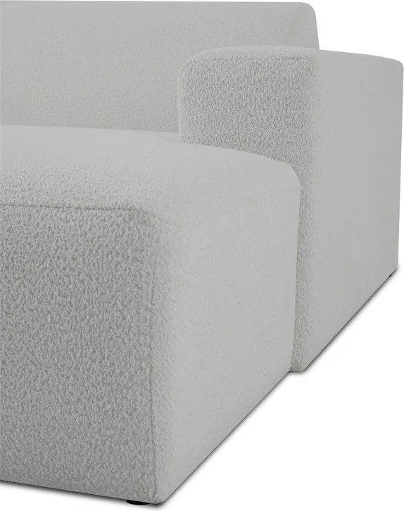 Бял модулен диван от букле (десен ъгъл) Roxy – Scandic