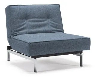 Светлосин диван стол с метална основа Смесен танц Светло синьо Splitback - Innovation