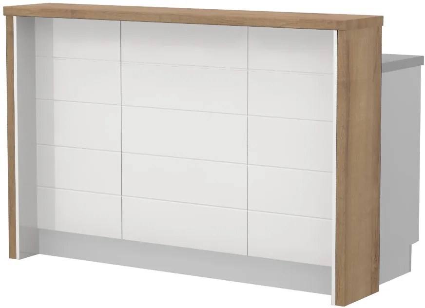 Островна кухненска пейка Hudson-Length: 150 cm.-White-White Marble