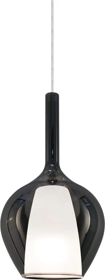 Ideal Lux - Подвесен полилей на кабел KALIQUE 1xE27/42W/230V Ø 18 см димно-черен
