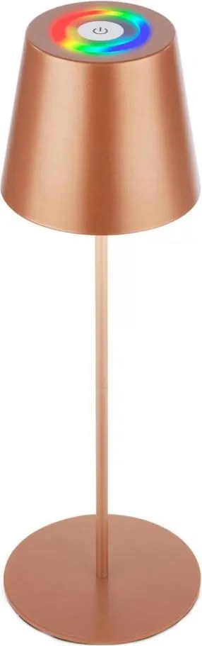 Briloner 7510013-LED RGB Димируема настолна лампа CALIDA 2,5W/5V IP44 1200mAh бронзова