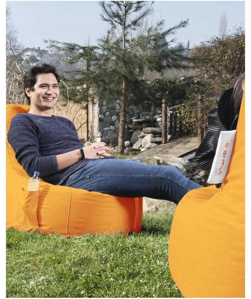 Оранжев пуф EVA Sport - Floriane Garden