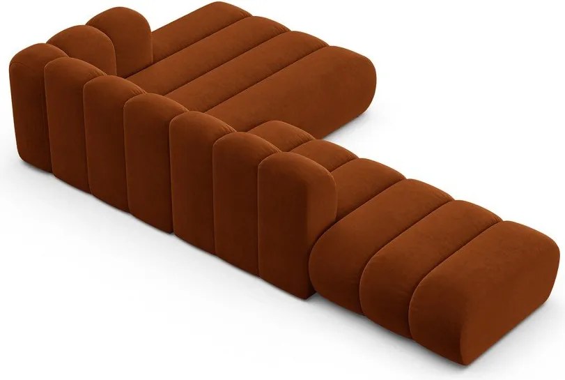 Оранжев ъглов диван (десен ъгъл) Lupine – Micadoni Home