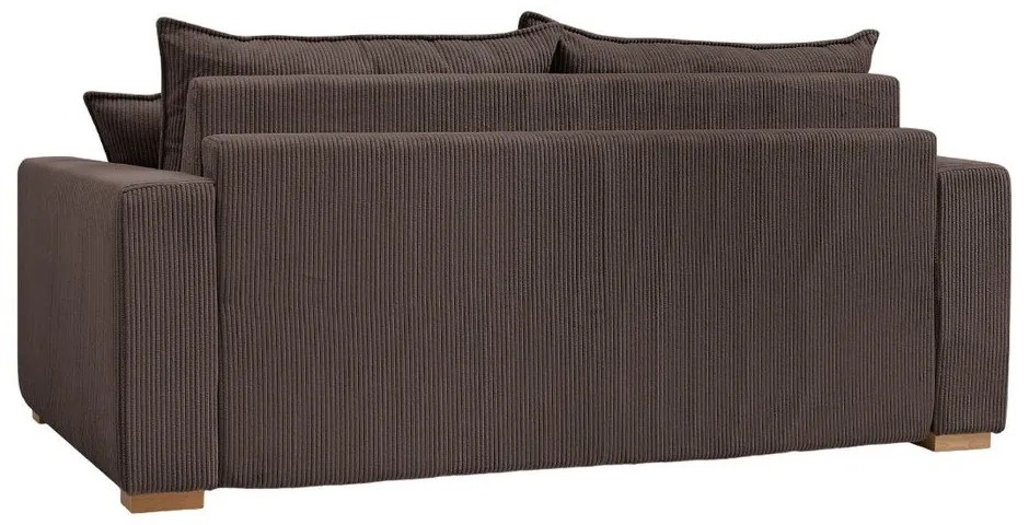 Кафяв разтегателен диван от рипсено кадифе 225 cm Augustin – Bobochic Paris