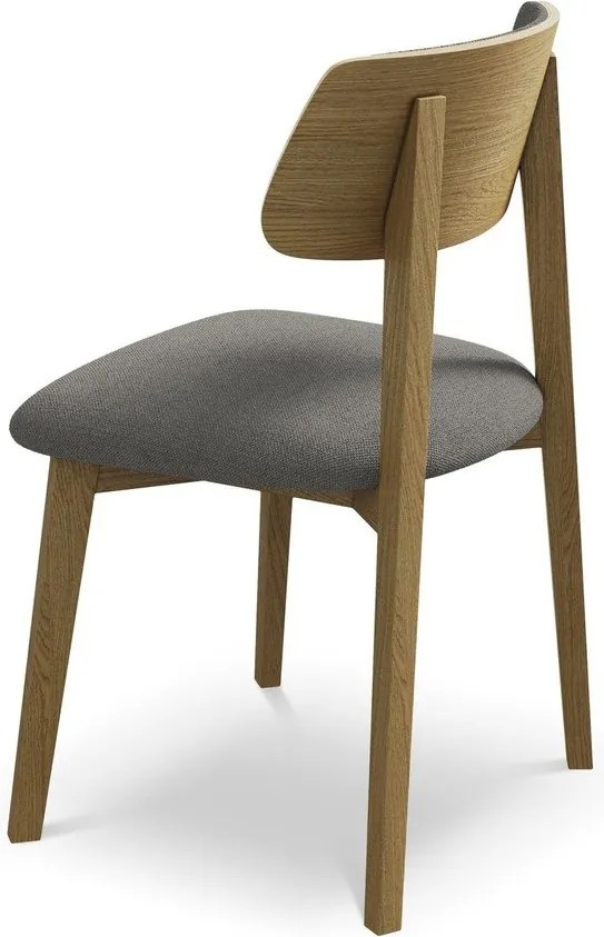 Сив трапезен стол от масивна дървесина Niu – Makamii