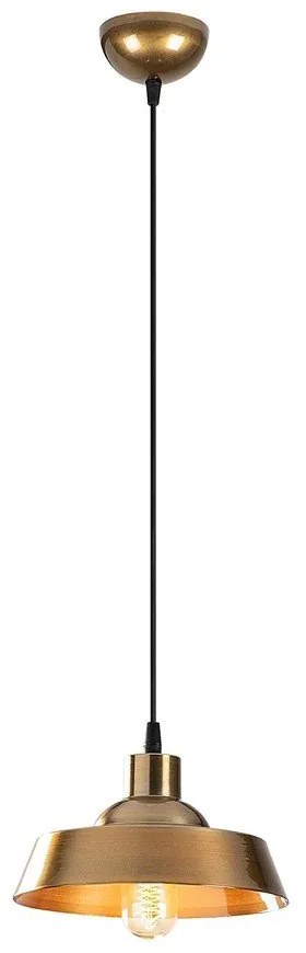 Висящо осветително тяло в златисто с метален абажур ø 22 cm Berceste – Opviq lights